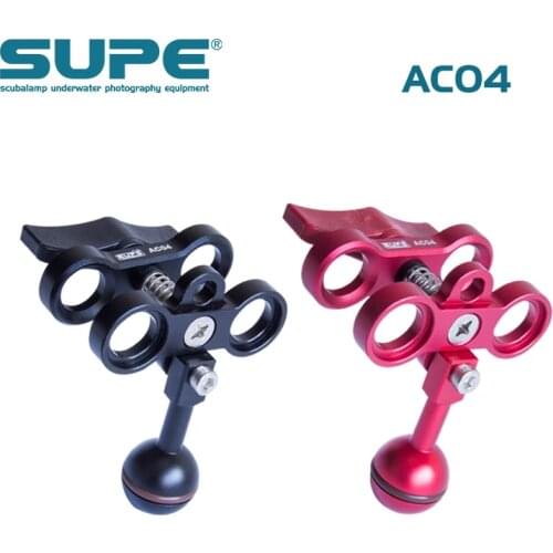 SUPE Scubalamp AC04 Butterfly Clamp Underwater Scuba Diving Accessorries photography equipment ball head clip arm clip