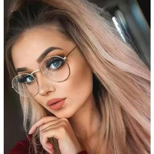 Vintage Retro Metal Frame Clear Lens Optical Glasses Fashion Harry Eyewear Eyeglasses Black Small Round Circle Eye Glasses