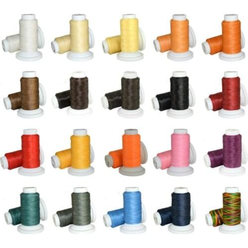 20 Colors Waxed Cords Sewing Thread 50 Yard 0.8mm Handmade Polyester String Strap Necklace Rope Bead for DIY Jewelry Making