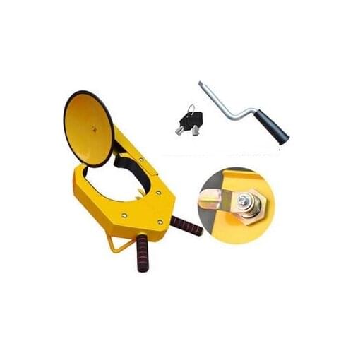Sucking disc type car tyre lock sucker sedan tire clamp lock anti-theft auto wheel clip tool car steering wheel
