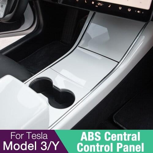 Model3 Car Central Interior Accessories For Tesla Model 3 2021 Model Y Center Console Cover Carbon Fiber ABS Decorations