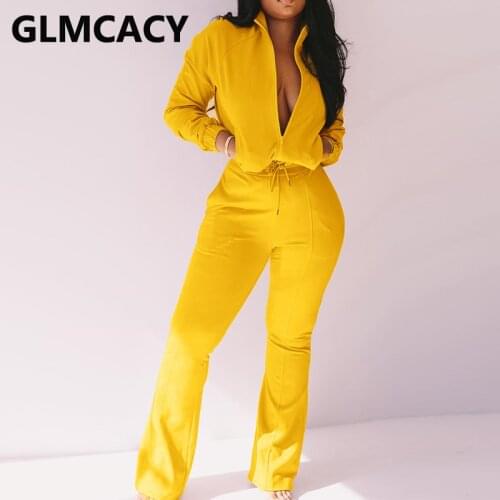 Women Long Sleeve Casual Jumpsuits Solid Zipper Front Regular Jumpsuit