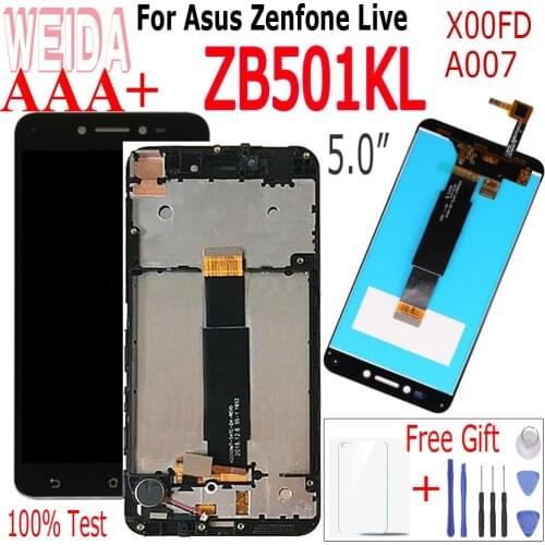 WEIDA 5.0" For Asus ZenFone Live ZB501KL X00FD A007 LCD screen display with Frame touch panel digitizer for Asus ZB501KL LCD