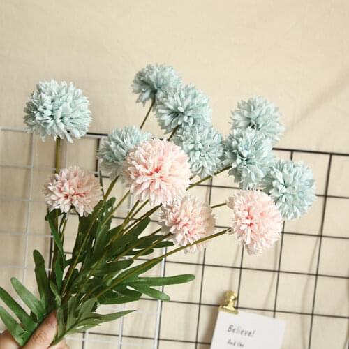 1 Bunch of 4 Artificial Flowers Realistic Dandelion False Plant Plastic Flowers Home Decoration Wedding Valentines Day Bouquet
