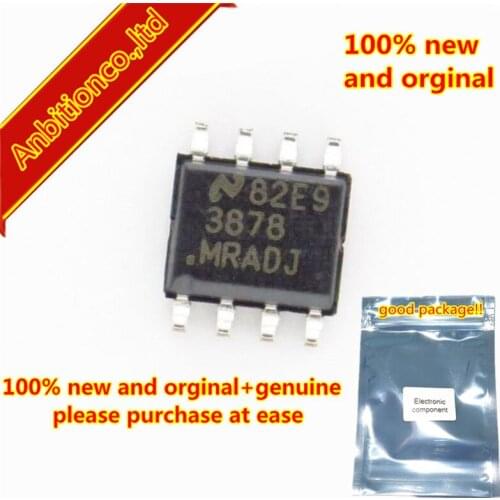 10pcs 100% new and orginal LP3878MRX-ADJ 3878MRXADJ SOP-8 Micropower 800mA Low Noise(Ceramic Stable) Adjustable Voltage in stock