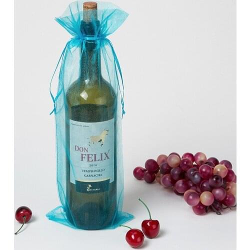 100 pieces organza wine bottle gift bags