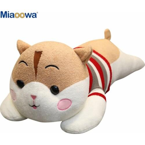 50-90cm Lovely Dressing Hamster Plush Toys for Kids Baby Cartoon Animal Plush Pillow Doll Bed Home Decor Lovers Christmas Gifts