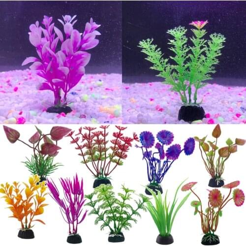 1Pc Artificial Simulation Water Plant Grass Aquarium Decorations Plants Fish Tank Grass Flower Ornament Decor Aquatic Accessorie