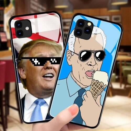America president Trump 2020 Phone Tempered glass Case For iPhone 11 Pro Max SE 7 8 Plus Protect Cover for iPhone X XS XR Coque