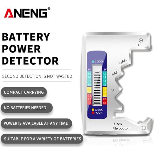 ANENG Universal Battery Tester LCD Display C AA AAA D N 9V 1.55V Button Cell Battery Capacity Check Detector Capacitance Tool