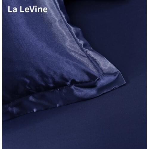Satin Silk Pillow Double Pillowcase Case Simulation Ice Silk Solid Color Smooth Soft Comfortable Multicolor Home Bedding