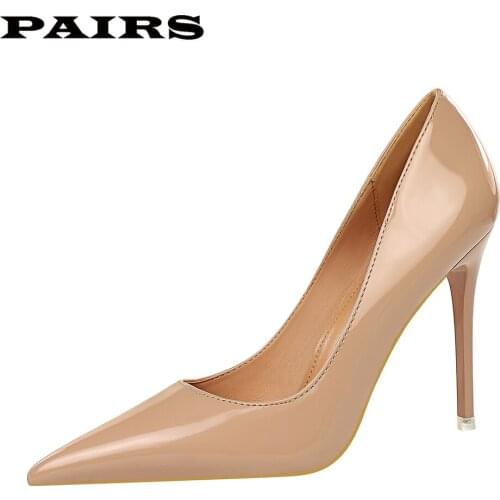 BigTree Brand Designer Pumps Shoes Women Spring Summer High Heel Sexy Stiletto Nude Heels Office Party Dress Shoes for Ladies