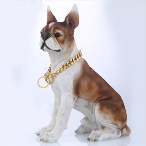 15mm Heavy Stainless Steel Gold Tone Curb Cuban Link Dog Chain Wholesale Solid And Reliable Fashion Appearance Variety Of Length