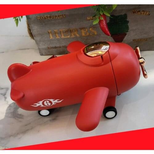 Kids water bottle with straw Creative airplane 316 stainless steel vacuum flask children cartoon straw cup gift boy girl free