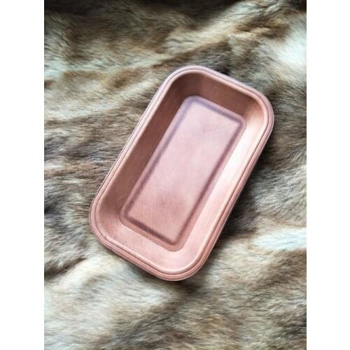 Designer leather craft template 3D rectangular tray modeling plastic fixed mould leather punches tool set deri el aletleri