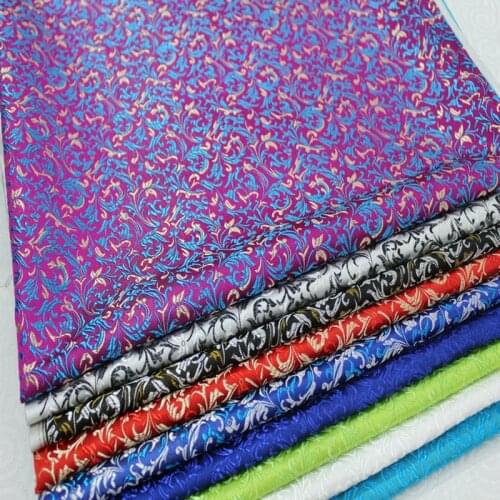 Wide 29" Diy Trim Chinese Costume Cos Damask Satin Jacquard Silk Brocade Fabric Malt For Chinese Cheongsam Mongolian gown