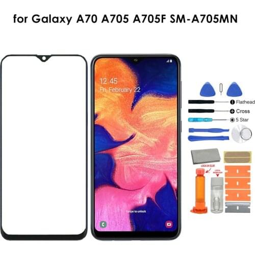 Front Glass Screen Repair Kit with tools For Samsung Galaxy A70 A705 A705F Replacement Touch Screen Glass Phone Accessories
