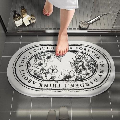 Non-Slip Bath Mat Soft Absorbent Living Room Entrance Doormat Nordic Style Hallway Welcome Rugs Home Bathroom Floor Decoration