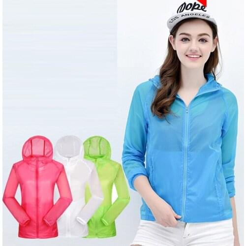 Women Sunscreen Golf Jackets Waterproof Hooded Jacket Long Sleeve Thin Sport Coats Women Outdoor Windproof Jackets D1081