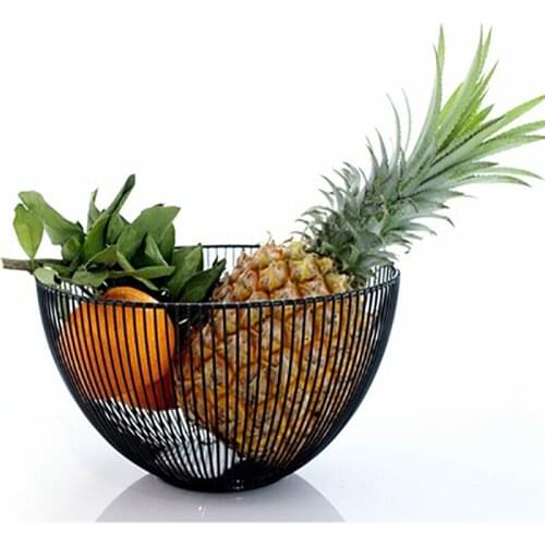 Metal Fruit Vegetable Storage Bowls Kitchen Eggs Baskets Holder Nordic Minimalism