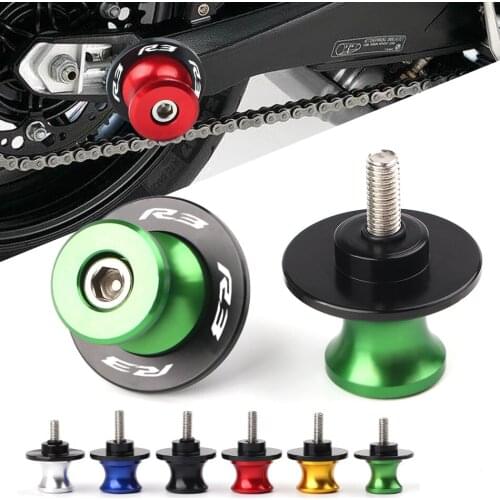 Motorcycle 6MM CNC Swingarm Spools Stand Screws Slider For Yamaha YZF-R3 2015 2016 2017 2018 2019 2020 YZF R3 Accessories 6M
