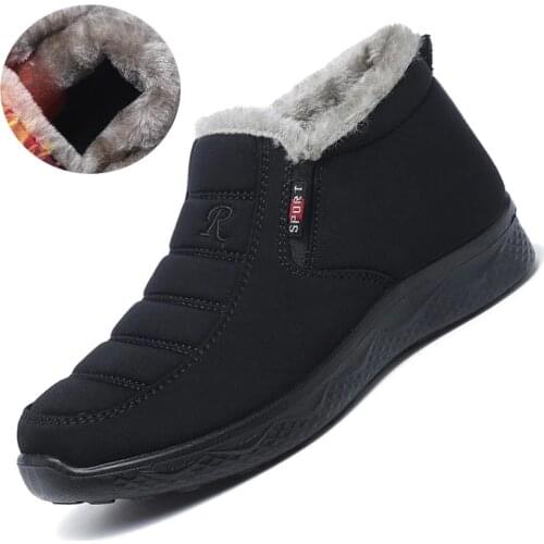 2021 New Winter Snow Boots Men Comfortable Warm Couple Boots Women Shoes Men Sneakers Non-slip Slip on Soft Botas Hombre Men