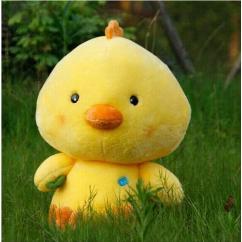 Stuffed animal 42cm yellow chicken plush toy soft doll w1636