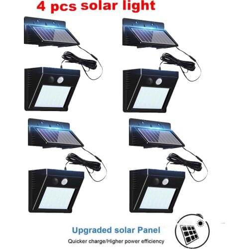 30 LED Solar Powered Light Outdoor Waterproof Garden 3 Mode LED Solar Lamps Pir Motion Sensor Security Wall Lampoptional seperab