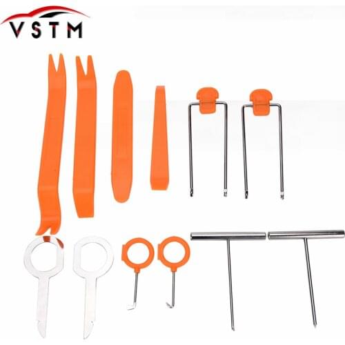 New 12pcs/set Professional Vehicle Dash Trim Tool Car Door Panel Audio Dismantle Remove Install Pry Kit Refit Set Hand Tools Set
