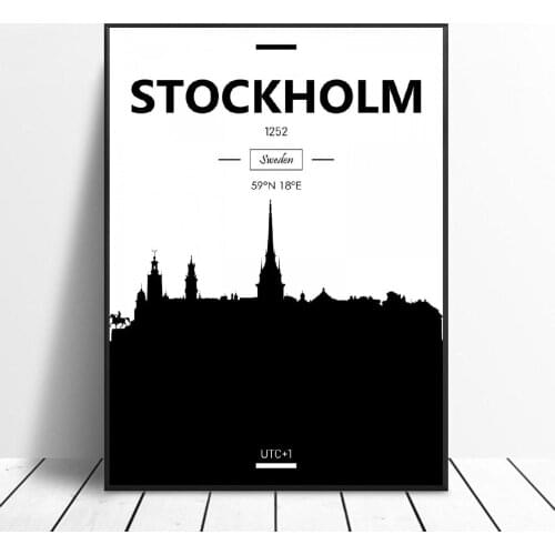 Stockholm Canvas Painting Wall Art Pictures Prints Home Decor Wall Poster Decoration for living Room