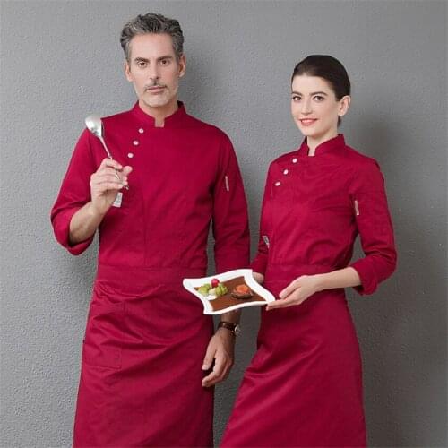 Unisex Chef Uniform Jacket Men Women Long Sleeve Shirt Coats Jackets Catering Hotel Restaurant Kitchen Work Wear Chef Unifrom