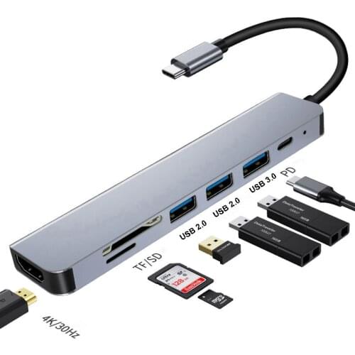 Mosible OTG USB Type C Hub for iPad Pro Apple Macbook Pro/Air HDMI-compatible 4K USB 3.0/2.0 TF SD Card Reader USB-C PD Charger