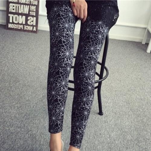 Fashion new printed flower letter spider Leggins lady fitness legging summer leggins style skinny pant female trousers