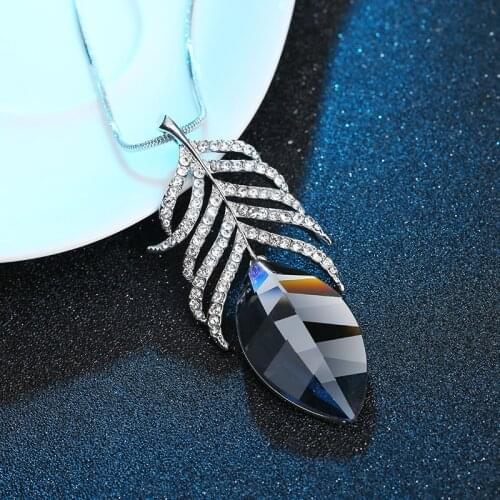 Collier Femme Sweater Chain Fashion Long Necklace Women Jewelry 2019 Feather Leaf Choker Necklaces Pendants Maxi Kolye