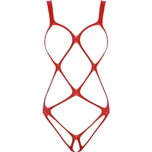 Plus Size Lingerie Bodysuit Underwear Open Crotch Women Sleepwear Sexy Transparent Fetish Erotic Teddies Body Baby Boll Mujer
