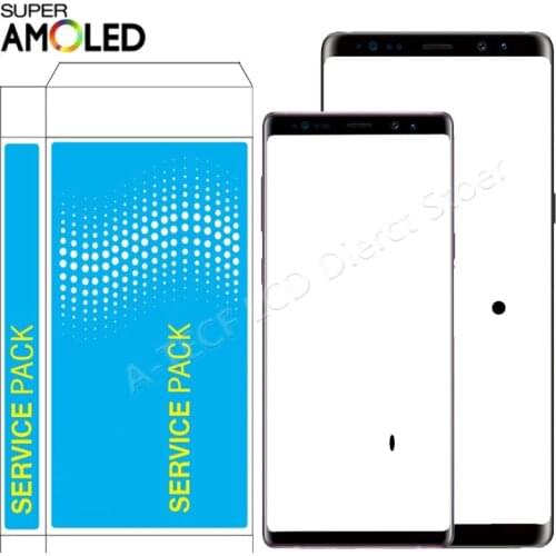 6.3'' AMOLED N950 LCD For Samsung Note 8 N9500 N950FD LCD Display Touch Screen Frame For Galaxy Note 8 SM-N950U Screen With Spot