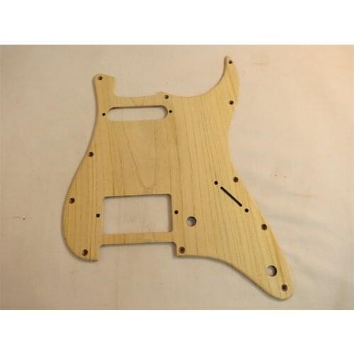 1PCS Hand made white Ailanthus wood Strat Pickguard High Quality SH #4354