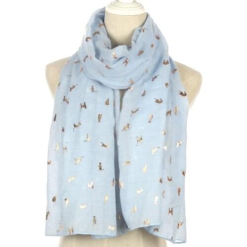 2020 New Beautiful Cat Print Gold Foil Christmas Scarves And Shawls Long Animal Print Gold Lurex Scarf Wrap Hijab Free Shipping