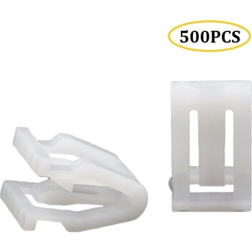 500Pcs Plastic Auto Car Trim Instrument Panel Dashboard Plastic Fasteners White Car Clips Rivets Fastener Accessories