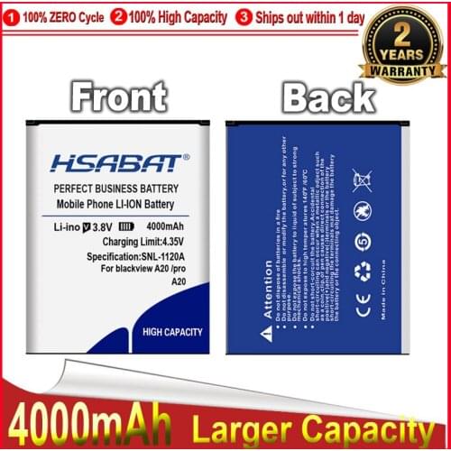HSABAT 0 Cycle 3900mAh Battery for Blackview A20 A 20 Pro High Quality Mobile Phone Replacement Accumulator
