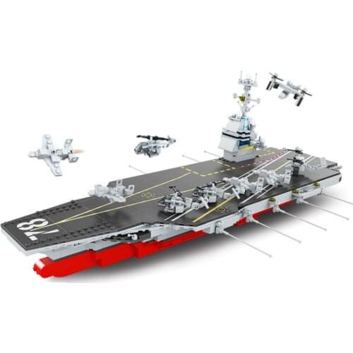 Aircraft Carrier Model Building Blocks Toys Battleship With Mini Figures Warship Warcraft Ship Boat Bricks for Boy Gifts