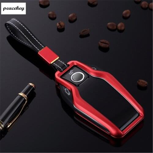 Aluminum Alloy Car Key Case Cover Key Shell Remote Key Protective for BMW 2017 7 Series 730li 740li 750 Display Key case bag