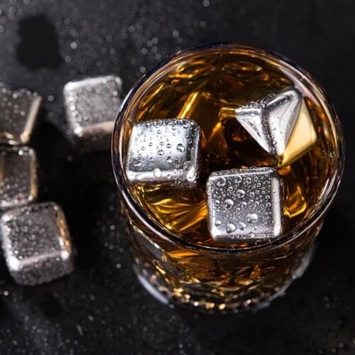 Ice cube mold Reusable Metal Ice Cubes Refreezable Chilling Stone Whiskey ice cake block Mould