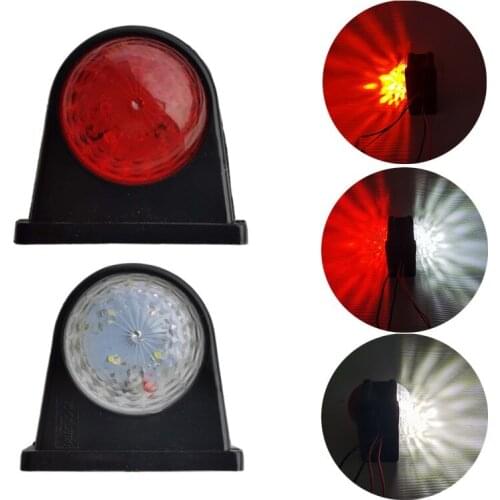 1pair 24V 12V LED Side marker Lights For Truck Trailer Tractor Red White Position Light Rear Side Indicator Lamps For Benz