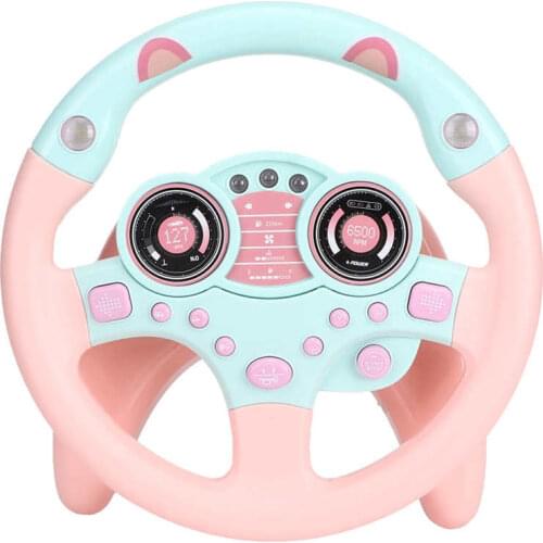Simulation Car Steering Wheel Kids Children Educational Toys Electronic Simulation Driving Sound Music Steering Wheel With Light