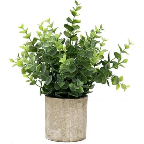 Artificial Plant Potted Realistic Green Faux Plant Bonsai Decoration for Living Room Office desktop Lifelike Fake Plant Ornament
