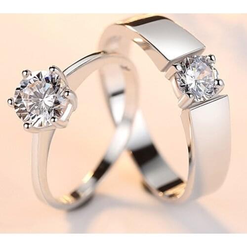 Dainty Zircon Cock Ring Korean Adjustable Rings Electro Plated For Couples Matching Women Girls Wedding San Valentine Day Gifts