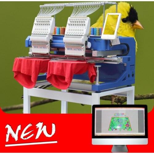 China 10 years service ! Hot 2 head DAHAO computer embroidery machine cap T-shirt Trousers embroidery price with free software