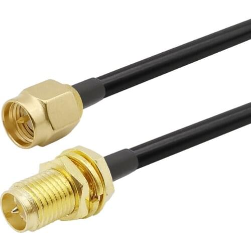 RP SMA female to SMA male Wifi Router Extension cable low loss SMA Connector RF coaxial RG58 cable 1M 3M 5M 8M 10M 12M 15M