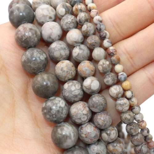 Natural Maifan Jaspers Stone Round Spacer Beads For Jewelry Making Charm DIY Bracelets Necklace Accessories 4 6 8 10 12mm